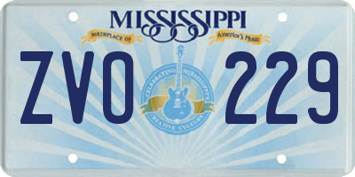 MS license plate ZVO229