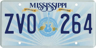 MS license plate ZVO264