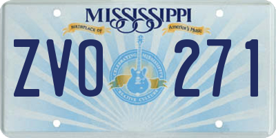 MS license plate ZVO271