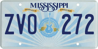 MS license plate ZVO272