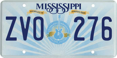 MS license plate ZVO276