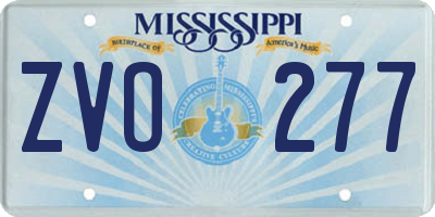 MS license plate ZVO277