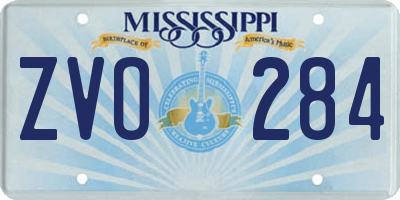 MS license plate ZVO284