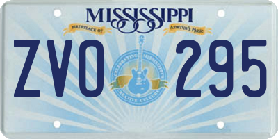MS license plate ZVO295