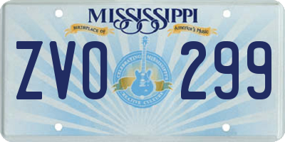 MS license plate ZVO299