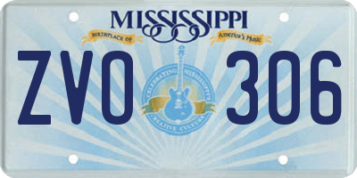 MS license plate ZVO306