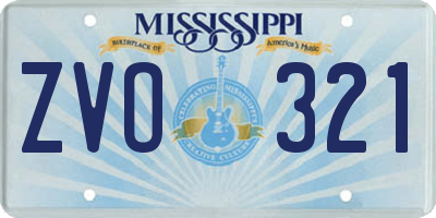 MS license plate ZVO321