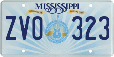 MS license plate ZVO323