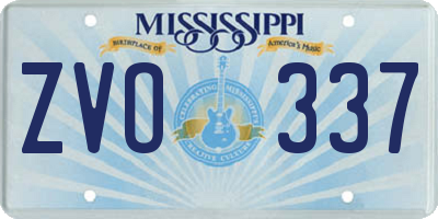 MS license plate ZVO337