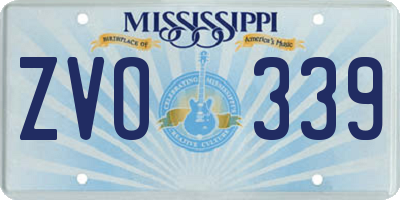 MS license plate ZVO339