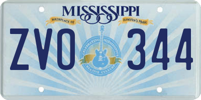 MS license plate ZVO344