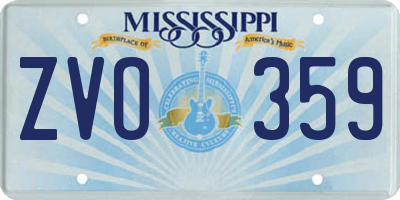 MS license plate ZVO359