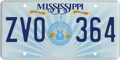 MS license plate ZVO364