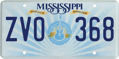 MS license plate ZVO368