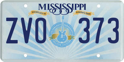 MS license plate ZVO373