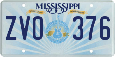 MS license plate ZVO376