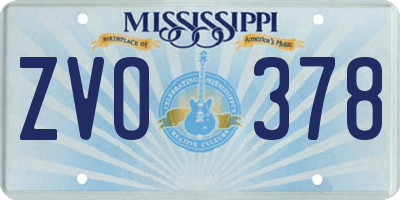 MS license plate ZVO378