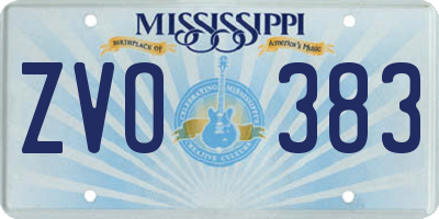 MS license plate ZVO383