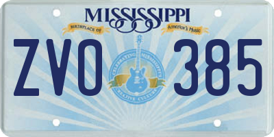 MS license plate ZVO385