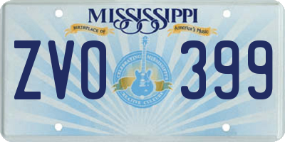 MS license plate ZVO399