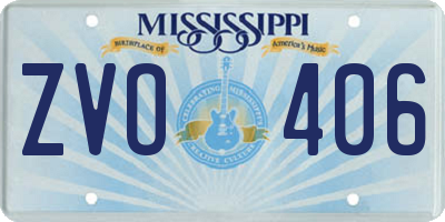 MS license plate ZVO406