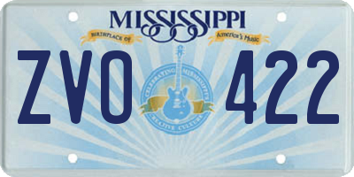 MS license plate ZVO422