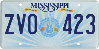 MS license plate ZVO423