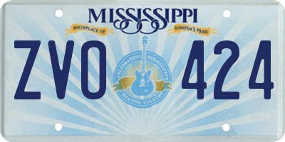 MS license plate ZVO424