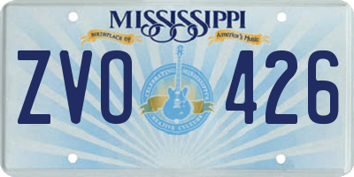 MS license plate ZVO426