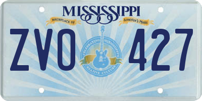 MS license plate ZVO427