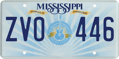 MS license plate ZVO446