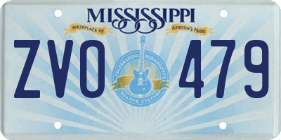 MS license plate ZVO479