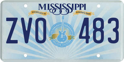 MS license plate ZVO483