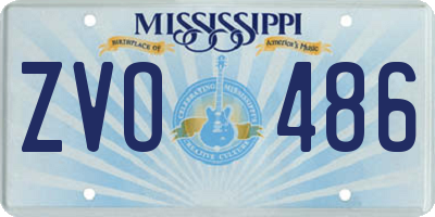 MS license plate ZVO486