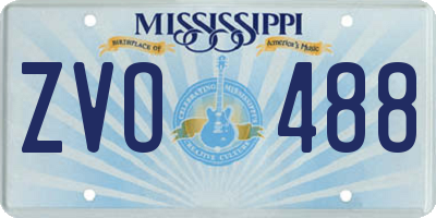 MS license plate ZVO488