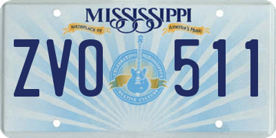 MS license plate ZVO511