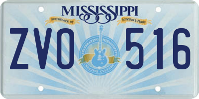 MS license plate ZVO516