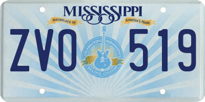 MS license plate ZVO519