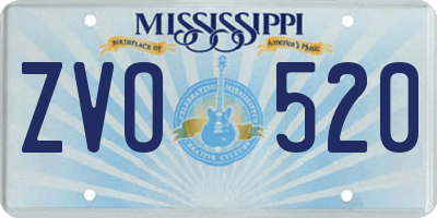 MS license plate ZVO520