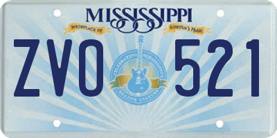 MS license plate ZVO521