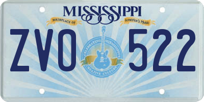 MS license plate ZVO522