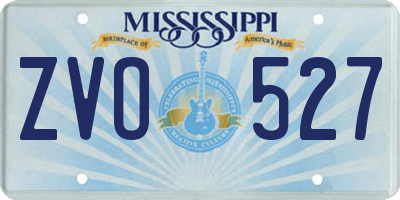 MS license plate ZVO527