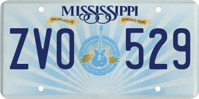 MS license plate ZVO529