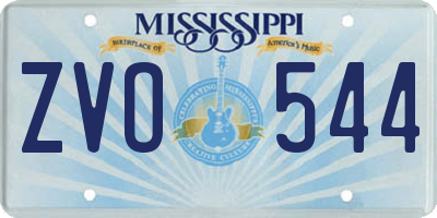 MS license plate ZVO544