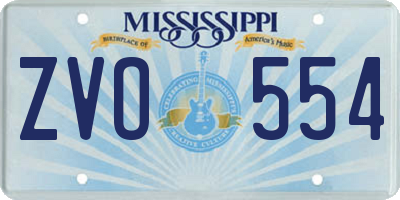 MS license plate ZVO554