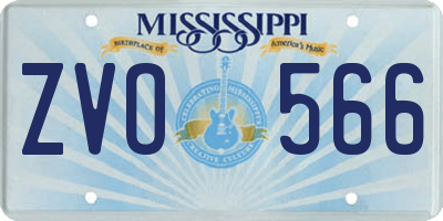 MS license plate ZVO566