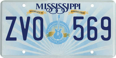 MS license plate ZVO569