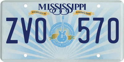 MS license plate ZVO570