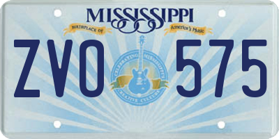 MS license plate ZVO575