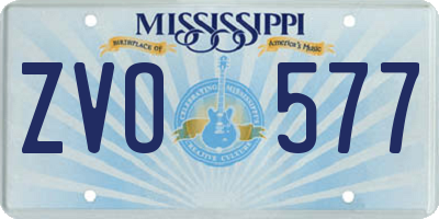 MS license plate ZVO577